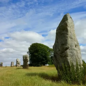 Neolithic henge monument in Avebury Neolithic henge monument in Avebury