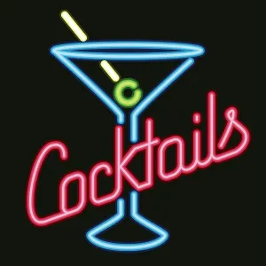 Neon Sign Cocktail Lounge Icon