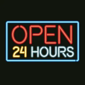 Neon Sign Open Late Print