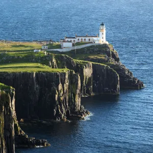 Nest point lighthouse, Isle of Skye, Scotland, UK