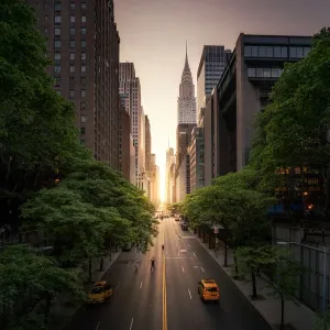 Manhattanhenge Sunset Print: 42nd Street and Chrysler Building Manhattanhenge Sunset Print: 42nd Street and Chrysler Building