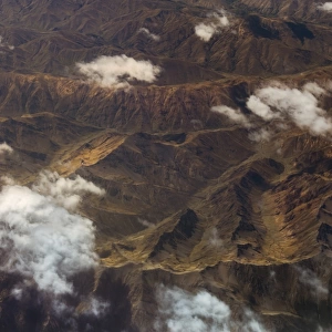 New Zealand South island landscape from the plane