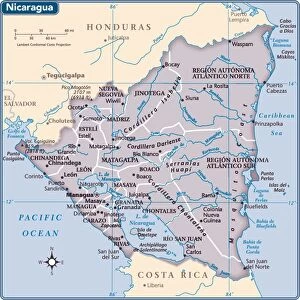 Nicaragua country map