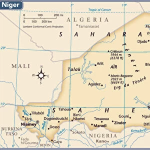Niger country map