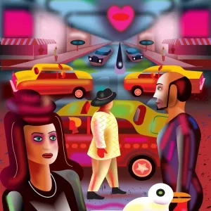 Neon City Night Print Neon City Night Print