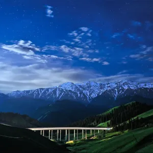 A Night at Guozigou Valley Print A Night at Guozigou Valley Print