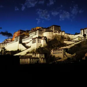 The night scene of Potala Palace The night scene of Potala Palace