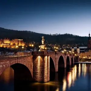 Night sets in over Heidelberg Night sets in over Heidelberg