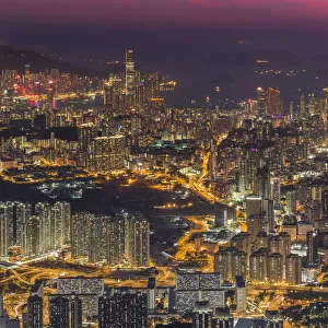 Night view of Kowloon city