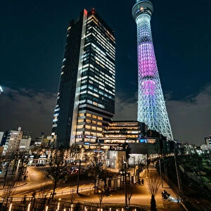 Nightview of Tokyo SkyTree in Japan