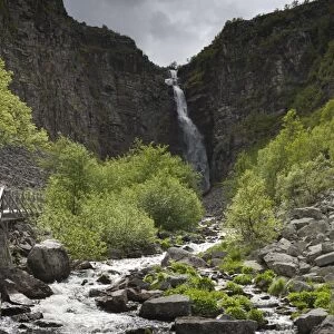 Njupeskar, highest waterfall in Sweden, Fulufjallets National Park, near Sarna, Dalarna province, Sweden, Scandinavia, Northern Europe, Europe