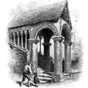 Norman Staircase Print, Canterbury Cathedral Norman Staircase Print, Canterbury Cathedral