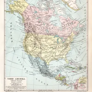 North America political map 1895