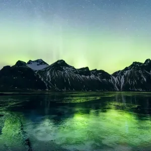 Northern Lights in Stokksnes, Iceland