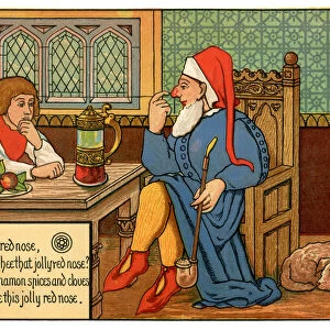 Nose, Nose, Jolly Red Nose - Victorian nursery rhyme illustration