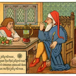 Nase, Nase, lustige rote Nase - Illustration eines viktorianischen Kinderreims. Nase, Nase, lustige rote Nase - Illustration eines viktorianischen Kinderreims.