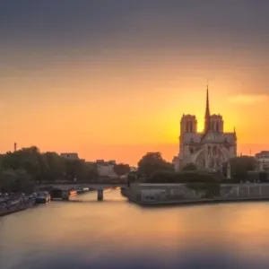Notre Dame at sunset Notre Dame at sunset