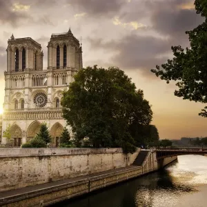 Notre Dame Cathedral Print at Sunrise Notre Dame Cathedral Print at Sunrise