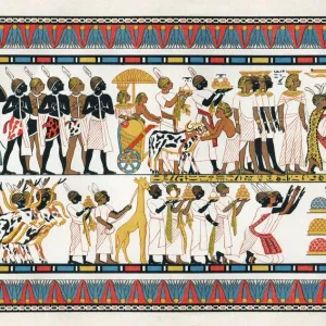 Nubian Tribal Chiefs Offering Gifts to the Egyptian King Print