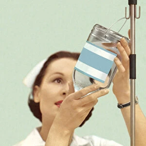 Nurse Hanging IV