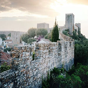 Obidos at dusk, beautiful medieval villages in Portugal