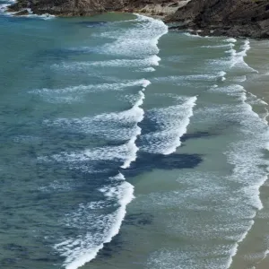 Ocean surf at a sandy bay, Tranarossan Bay, County Donegal, Republic of Ireland, Europe Ocean surf at a sandy bay, Tranarossan Bay, County Donegal, Republic of Ireland, Europe