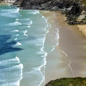 Ocean surf at a sandy bay, Tranarossan Bay, County Donegal, Republic of Ireland, Europe Ocean surf at a sandy bay, Tranarossan Bay, County Donegal, Republic of Ireland, Europe