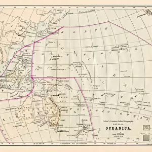 Oceania Australia map 1881