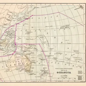 Oceania Australia map 1881