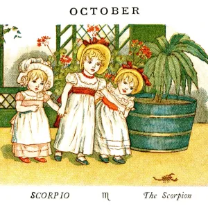 October Print by Kate Greenaway, 1884 October Print by Kate Greenaway, 1884