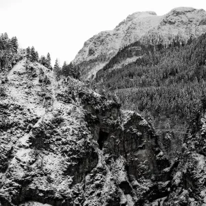 Monochromatic Alpine Peaks Print Monochromatic Alpine Peaks Print