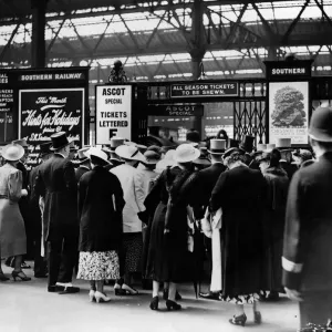 Off to the Races Print: Waterloo Station Scene Off to the Races Print: Waterloo Station Scene