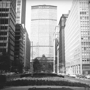 Office buildings in american city, (B&W) Office buildings in american city, (B&W)
