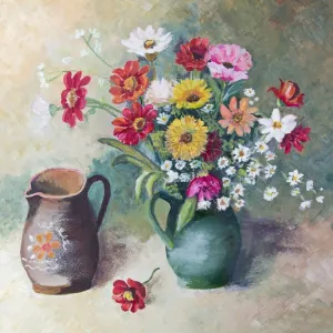 Multicolored Flower Still Life Print
