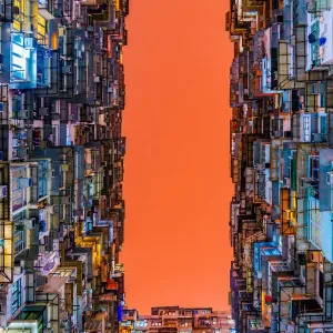 Old apartment buildings in Hong Kong Old apartment buildings in Hong Kong
