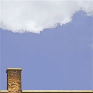 Old Brick Wall And Cloud