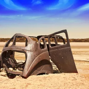 Old Car Rusting in Arizona Desert