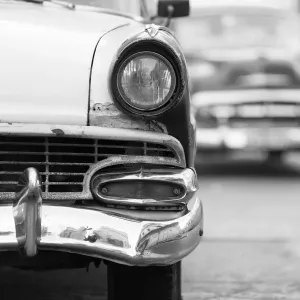Vintage Car Street Scene Print Vintage Car Street Scene Print