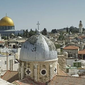 Old City of Jerusalem with Dome of the Rock, Israel, Middle East