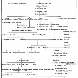 English Monarchs Family Tree Print (1087-1899) English Monarchs Family Tree Print (1087-1899)