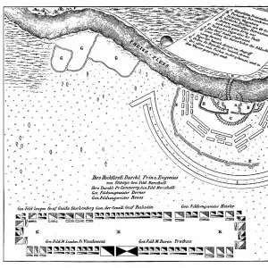 Old engraved illustration of Battle of Zenta, also known as the Battle of Senta, was fought on 11 September 1697, near Zenta, Ottoman Empire (modern-day Senta, Serbia), between Ottoman and Holy League armies during the Great Turkish War