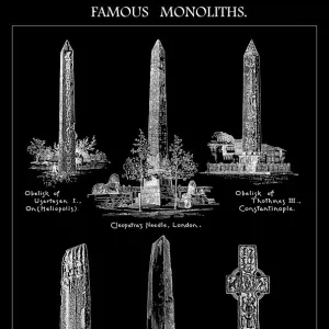 Old engraved illustration of Famous Monoliths