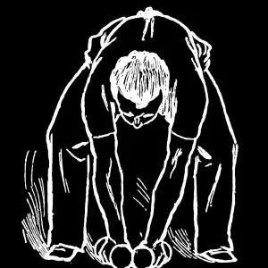 Old engraved illustration of Hygienic Gymnastics, healthy lifestyle - dumbbell exercises