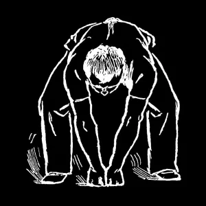 Old engraved illustration of Hygienic Gymnastics, healthy lifestyle - leg, body and arm exercises