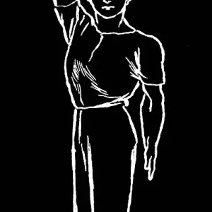 Old engraved illustration of Hygienic Gymnastics, healthy lifestyle - dumbbell exercises