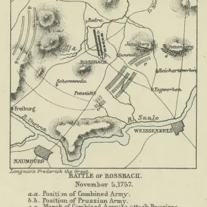 Print of the Battle of Rossbach, 5 November 1757 Print of the Battle of Rossbach, 5 November 1757