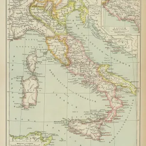 Old engraved map of the Old Italy Old engraved map of the Old Italy