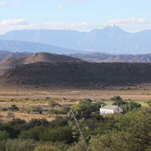 An old farmhouse in a typical Little Karoo landscape near Barrydale in the Western