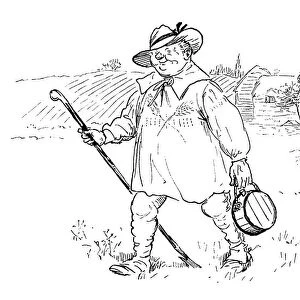 Old fashioned farmer in a smock