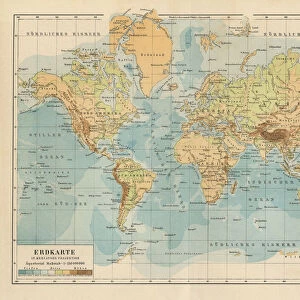 Old map of the World Map